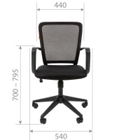 Изображение кресло chairman 698 black (чёрный пластик)